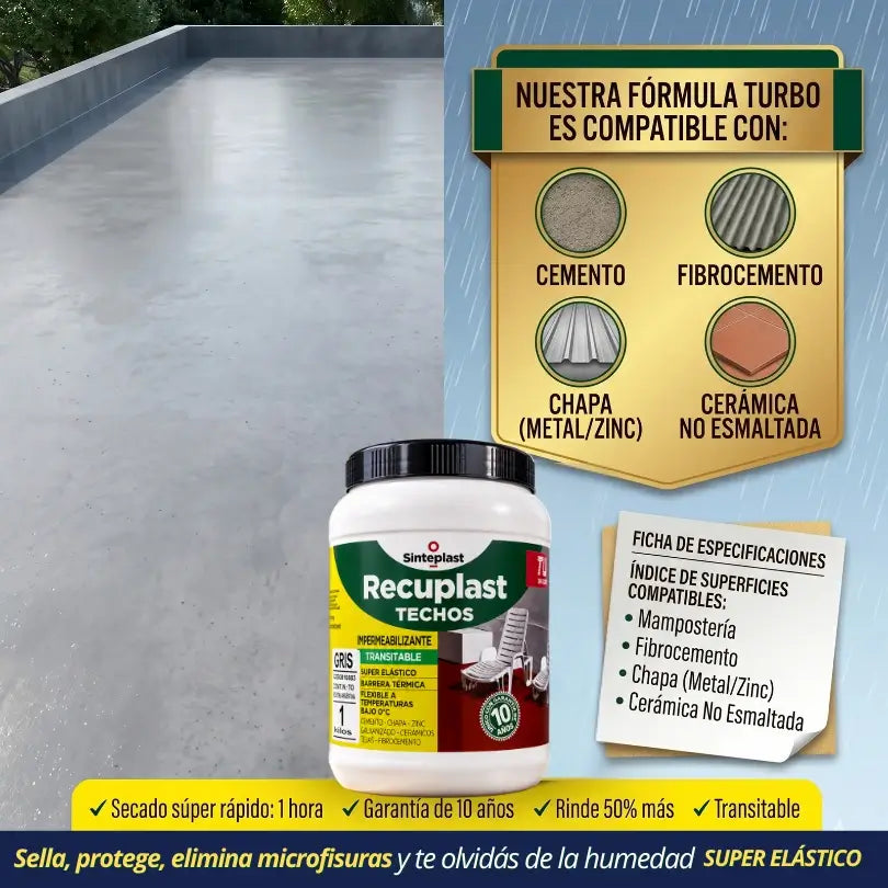 Membrana Impermeabilizante Anti Filtraciones | 1Kg GRIS