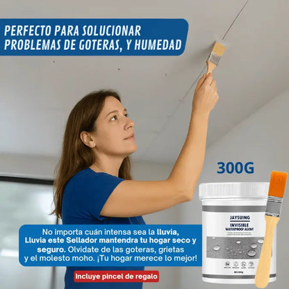 Sellador Impermeable Transparente contra infiltración, moho y humedad -  300g