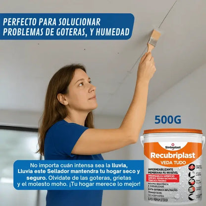 Sellador Impermeable Transparente contra infiltración, moho y humedad - 500g