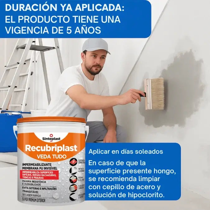 Sellador Impermeable Transparente contra infiltración, moho y humedad - 500g